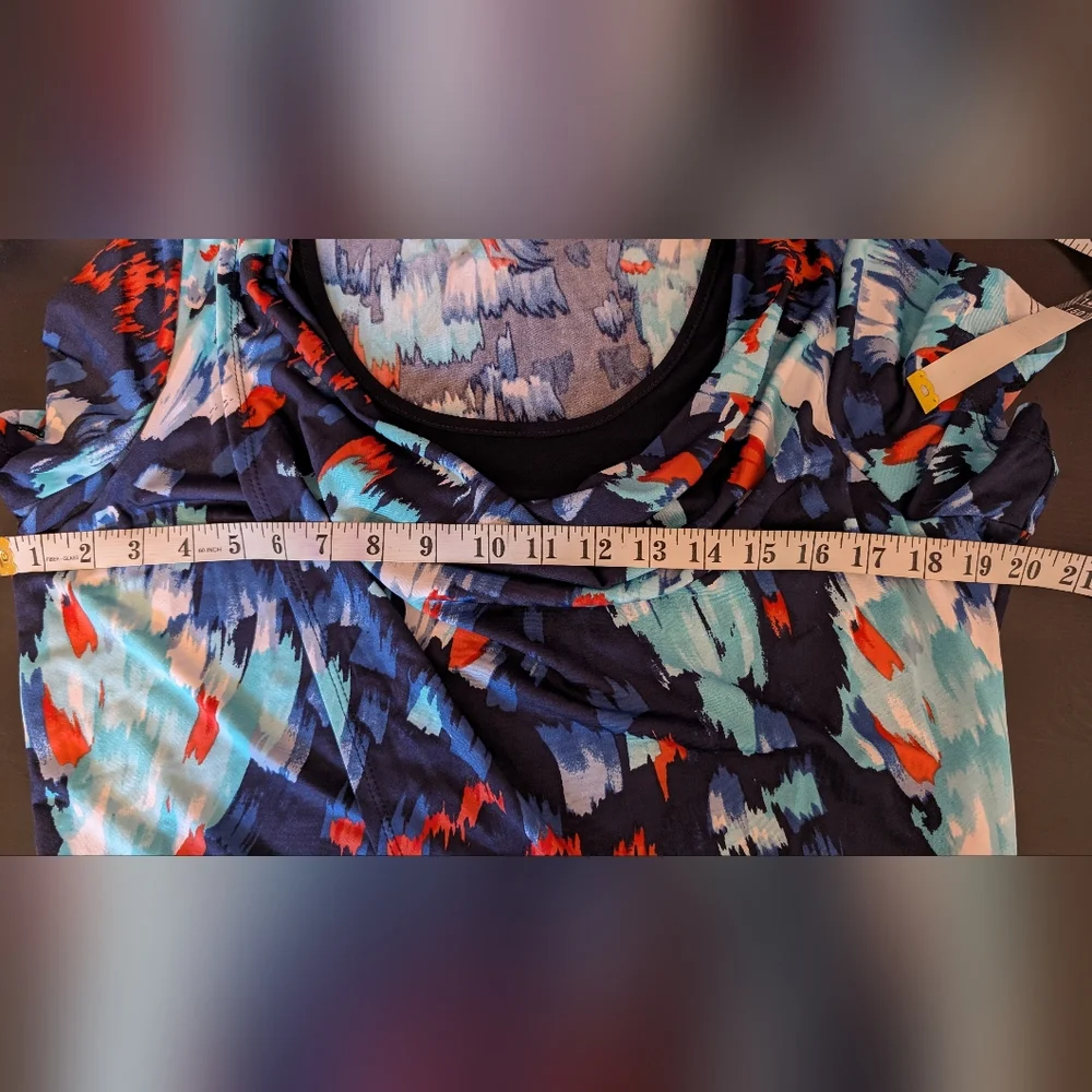 Laura Blue Multicoloued Patterned Top - Picture 6 of 6